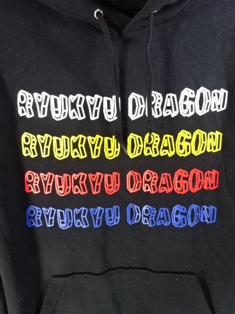 琉球ドラゴンプロレスリング プルオーバーパーカー①(ブラック)