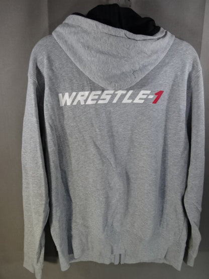 WRESTLE-1×rsc products ジップパーカー①(グレー)