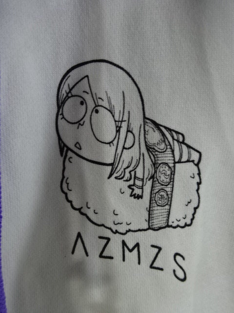 HTML ZERO3×STARDOM AZM Collaboration Zip-Up hoodie  (1) (White)