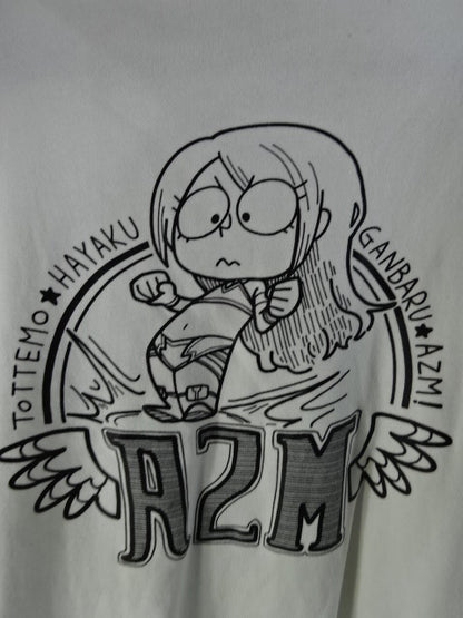 HTML ZERO3×STARDOM AZM Collaboration Zip-Up hoodie  (1) (White)