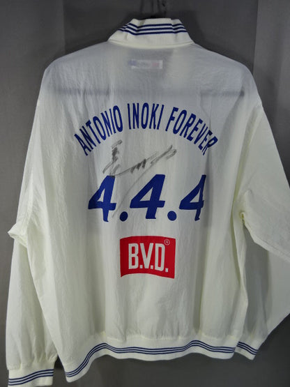 【長州力 直筆サイン入り】アントニオ猪木 ANTONIO INOKI FOREVER 4.4.4. ウインドブレーカー