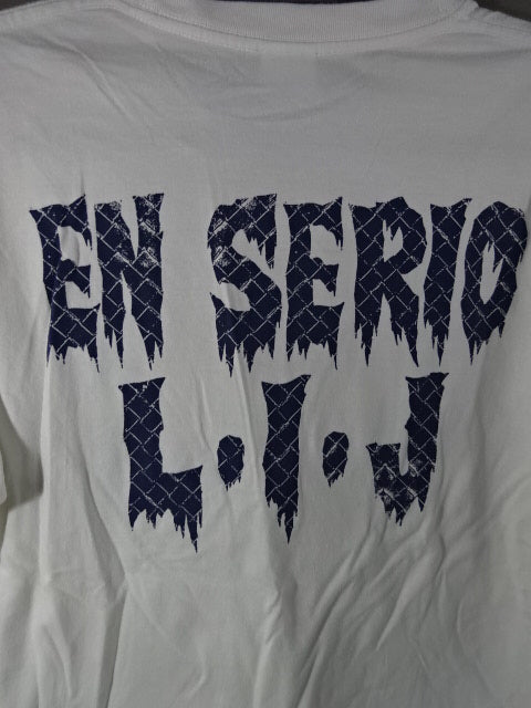 BUSHI  EN SERIO T-SHIRT (1) (White× Blue)