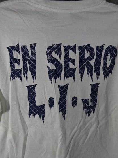 BUSHI  EN SERIO T-SHIRT (1) (White× Blue)