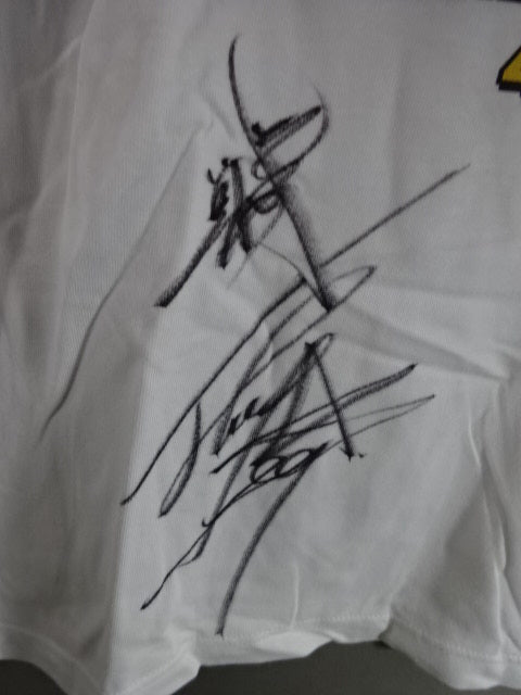 【hand signed autograph】 Jushin Thunder Liger Liger Alumni Association Thanksgiving Sixteenth Birthday SP Event Limited T-Shirt (2) (White)