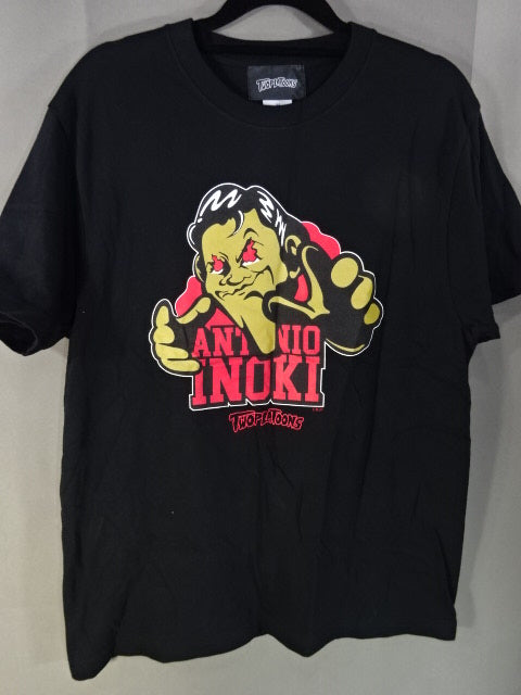【Akira Maeda  hand signed autograph 】 Antonio Inoki ×TWOPLATOONS FIRE EYES T-Shirt(1)( Black)