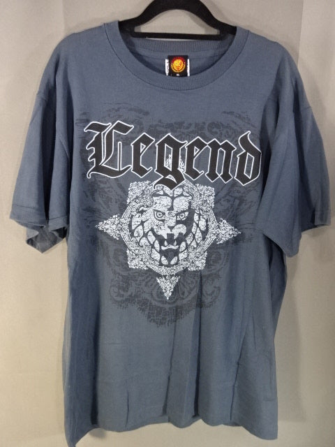 【Jushin Thunder Liger & AKIRA】 2 hand signed autographs 】LEGEND Army Lion Mark T-shirt
