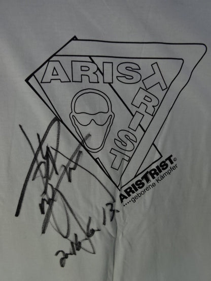 [Masahiro Chono  hand signed autograph ] ARISTRIST AT Logo T-Shirt (2) (White)