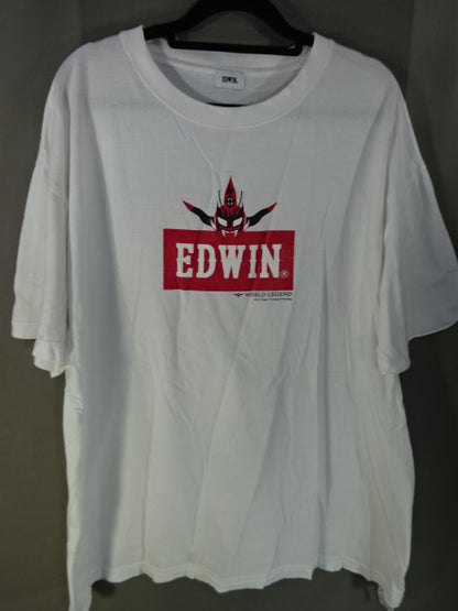 Jushin Thunder Liger ×EDWIN Box Logo T-Shirt (1) (White)
