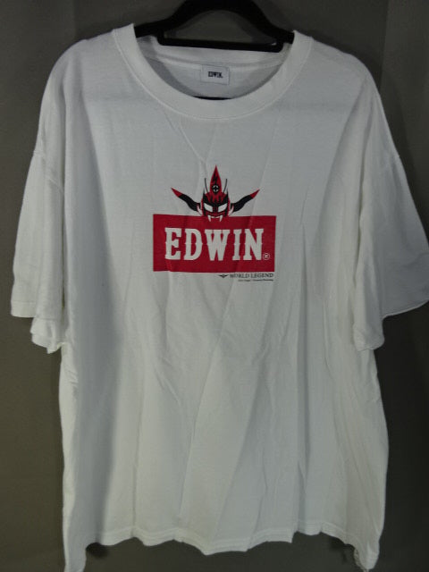 Jushin Thunder Liger ×EDWIN Box Logo T-Shirt (1) (White)