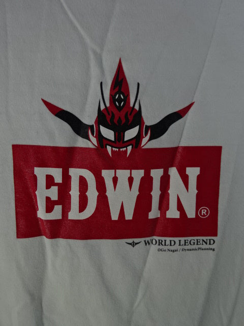 Jushin Thunder Liger ×EDWIN Box Logo T-Shirt (1) (White)