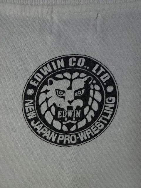 Jushin Thunder Liger ×EDWIN Box Logo T-Shirt (1) (White)