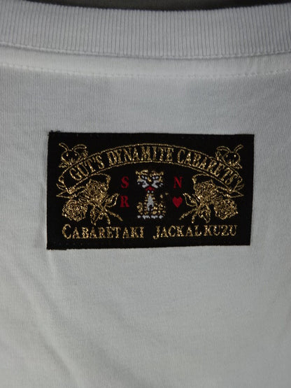 Hiroshi Tanahashi × Guts Dynamite Cabaretes Collaboration T-Shirt (3) (White)