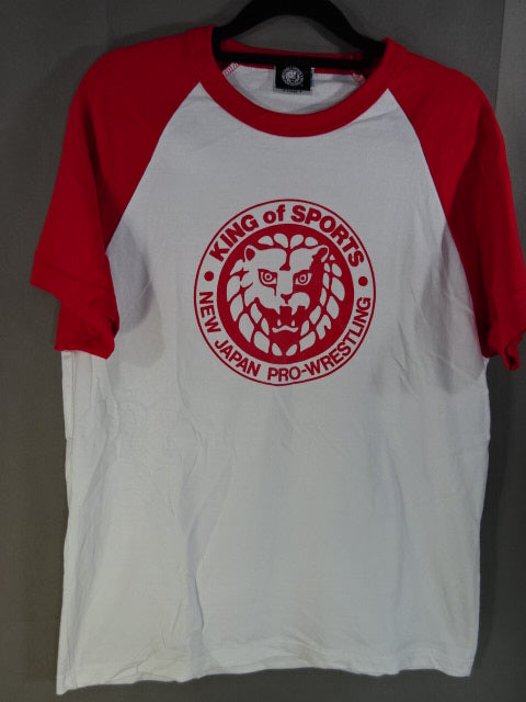 Lion Mark  Raglan T-Shirt (3) (White×Red)