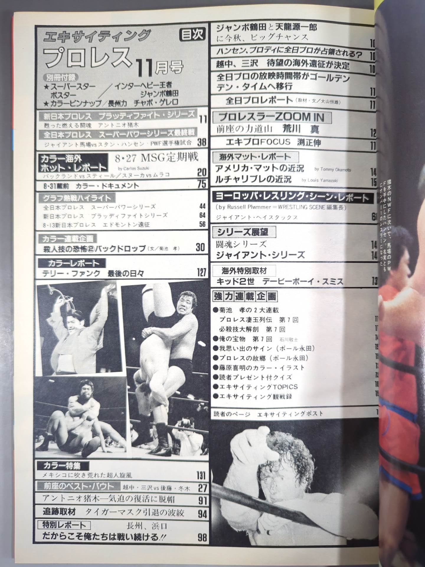 エキサイティングプロレス デラックス版 1983年11月号