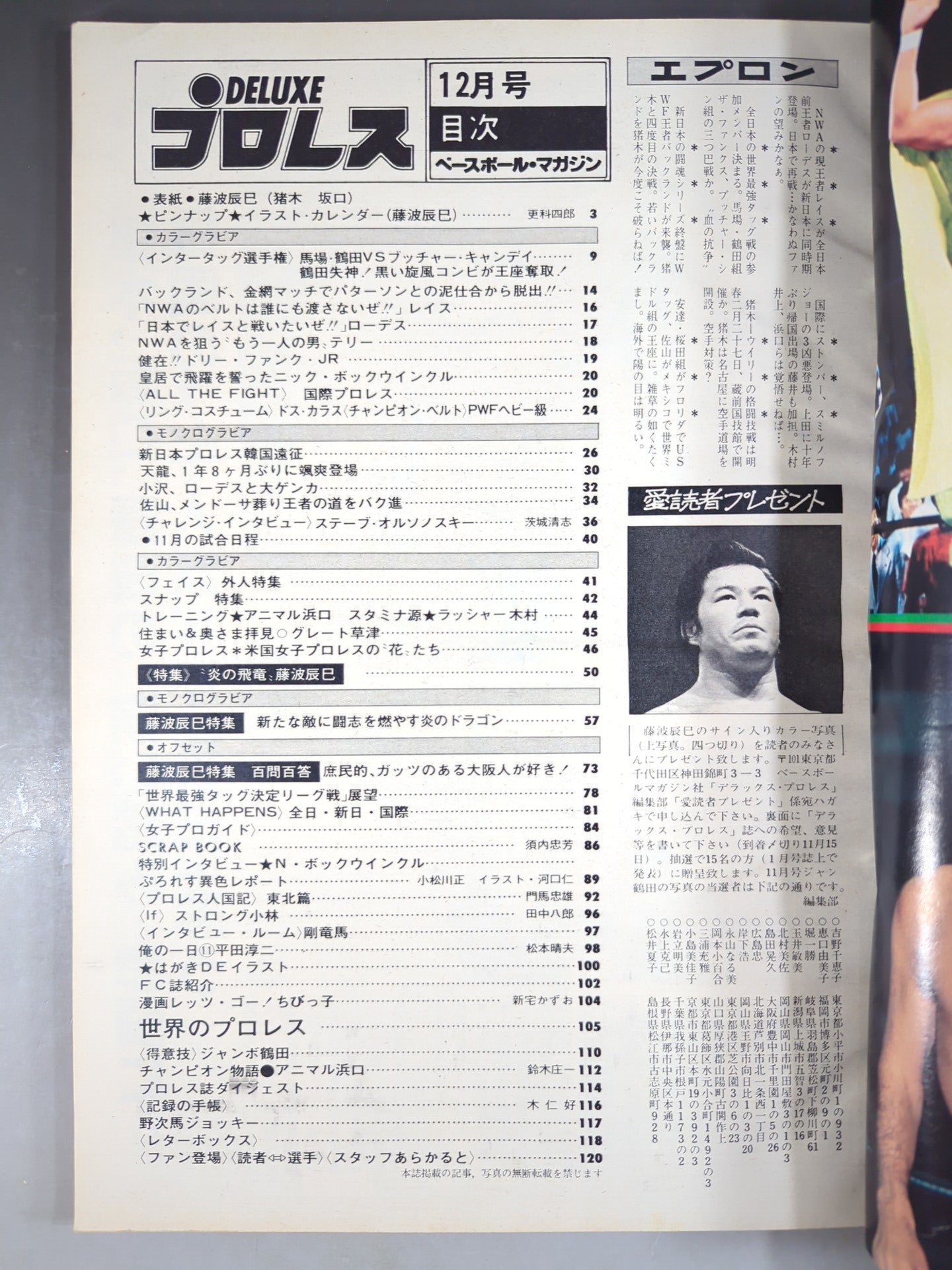 デラックスプロレス 1979年12月号