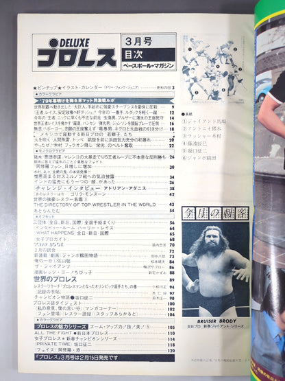 デラックスプロレス 1979年3月号