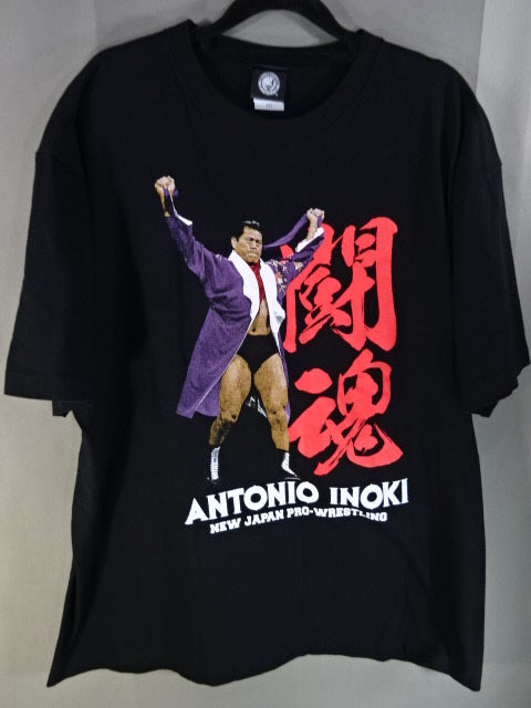 New Japan Pro Wrestling 50th Anniversary Antonio Inoki  T-Shirt (Ring Call)