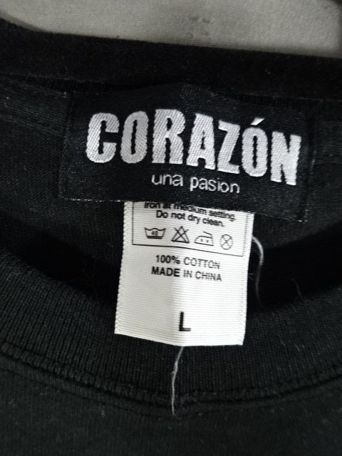 Lion Mark × CORAZON T-Shirt (1) (Black)