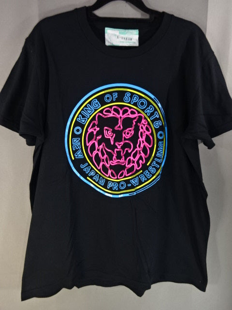 New Japan Pro Wrestling ×HAOMING Lion Mark T-shirt (1) (black)