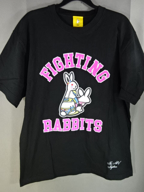 UNAGI SAYAKA ×FR2 Collaboration FIGHTING RABBITS T-Shirt (1) (Black)