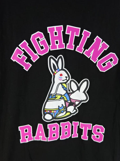UNAGI SAYAKA ×FR2 Collaboration FIGHTING RABBITS T-Shirt (1) (Black)