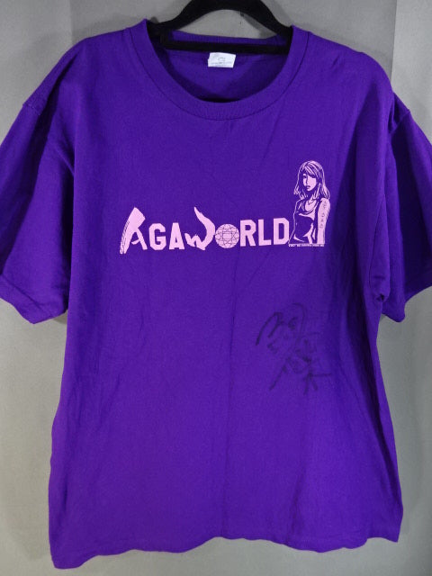 【hand signed autograph】 Yumi Agawa AGAWORLD T-shirt