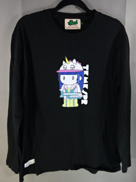 HTML ZERO3×STARDOM SAYAKA KURARA  Collaboration T-Shirt (1) (Black)