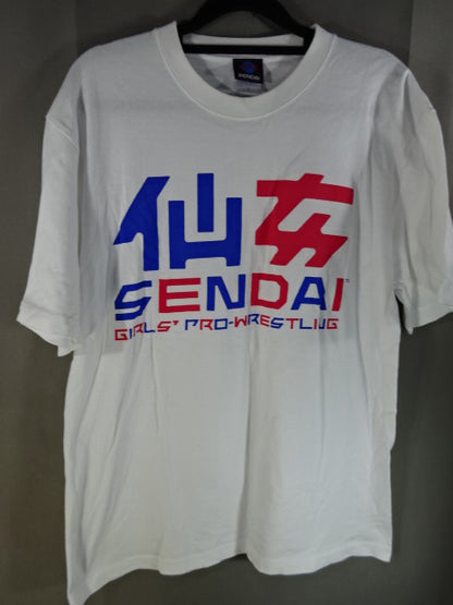 Sendai Girls Pro-wrestling T-Shirt (1) (White)