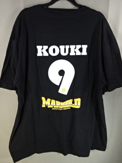 Amarei Kouki  #9マリーゴールド背番号 T-Shirt (Black)