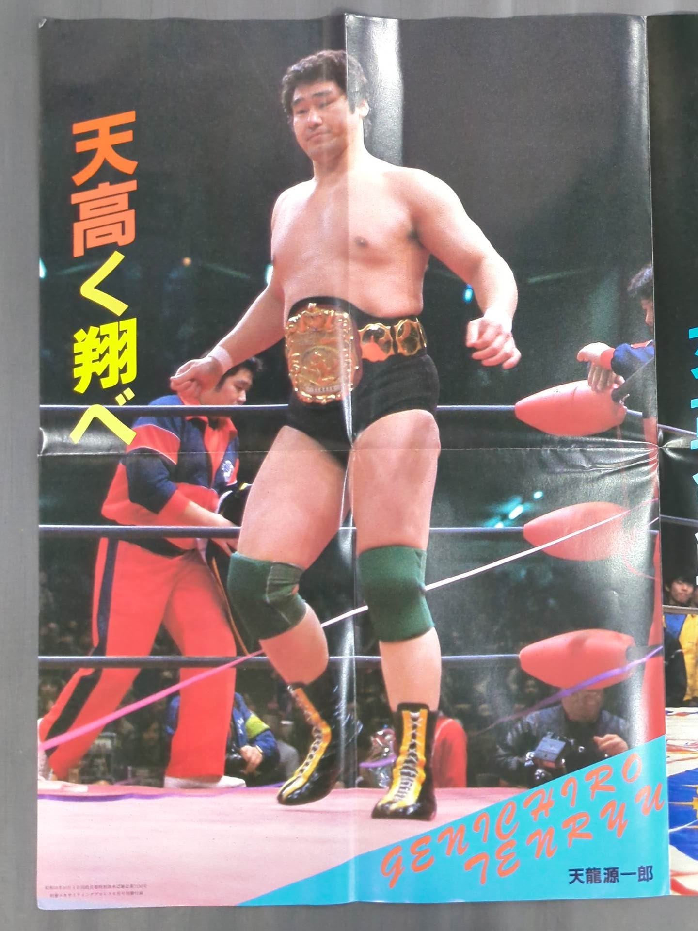 天龍源一郎＆クラッシュ・ギャルズ 雑誌付録ポスター – 闘道館