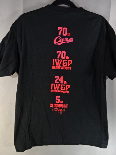 広島東洋カープ×内藤哲也コラボ 2C7070245 Tシャツ①(ブラック)