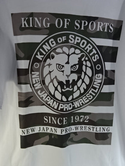 新日本プロレス×しまむら ライオンマーク Tシャツ②(ホワイト)