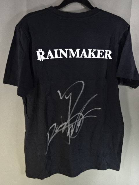 直筆サイン入り】オカダ・カズチカ RAIN MAKER Tシャツ①(ブラック
