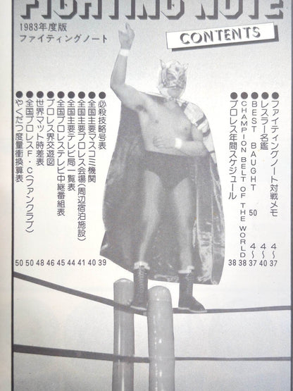 ★スリリングな熱戦をメモろう!★ ファイティングノート 1983年度版