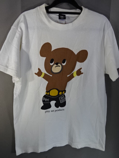 Muto Keiji  Muto Bear T-Shirt (6) (All Japan) Pro Wrestling  / White)