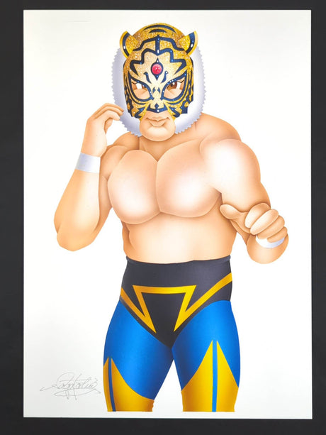 ★ Nagatoshi Sakai Original painting work ★ "Four-Dimensional Killing Method" The first tiger mask (Bulmeta Goat)