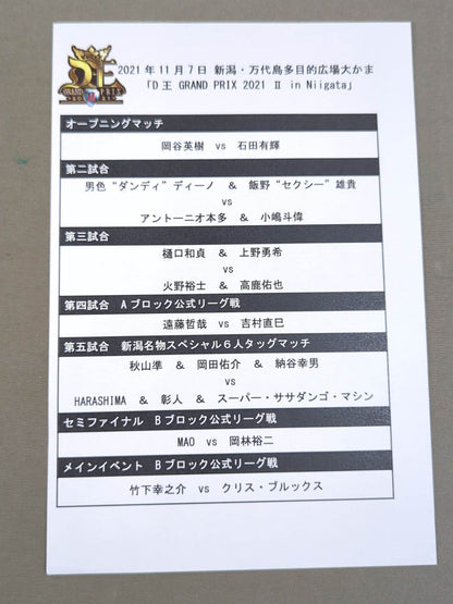 【11選手直筆サイン入り】DDTオフィシャルプログラム 2021年11月 Vol.74