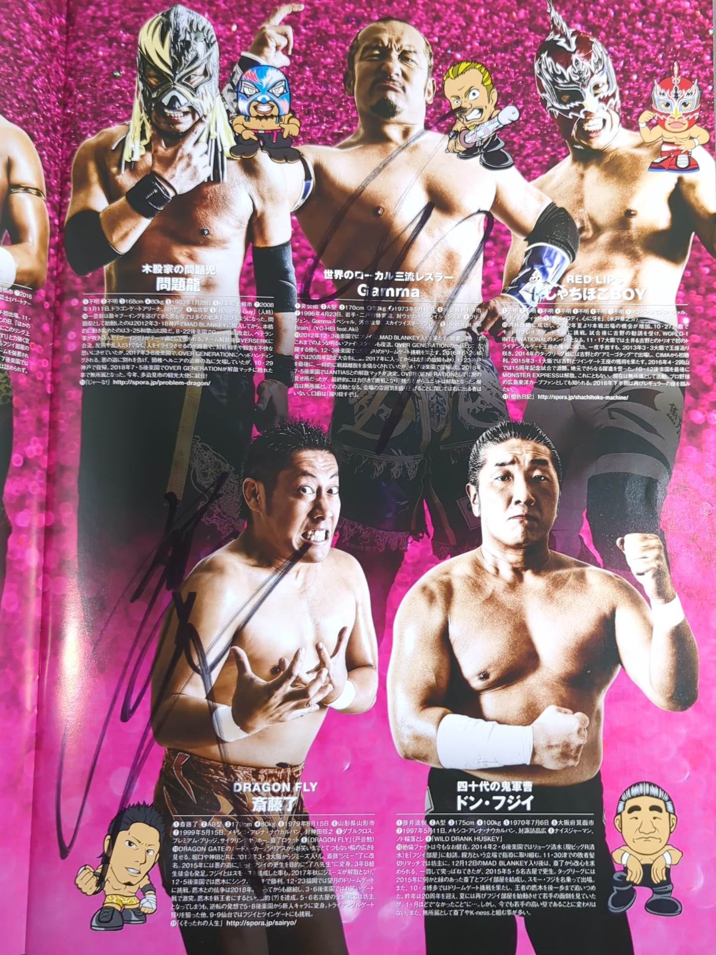 【10選手直筆サイン入り】2018 DRAGON GATE OFFICIAL PAMPHLET Vol.5