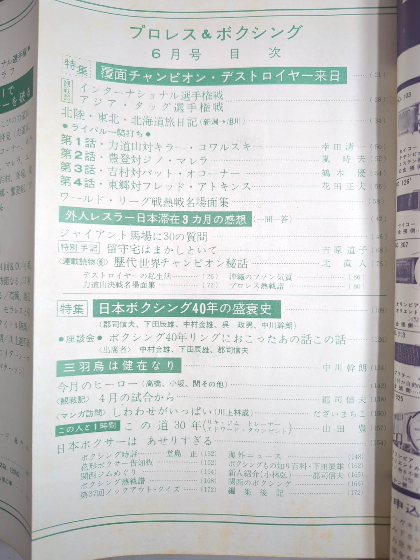 プロレス&ボクシング 1963年6月号