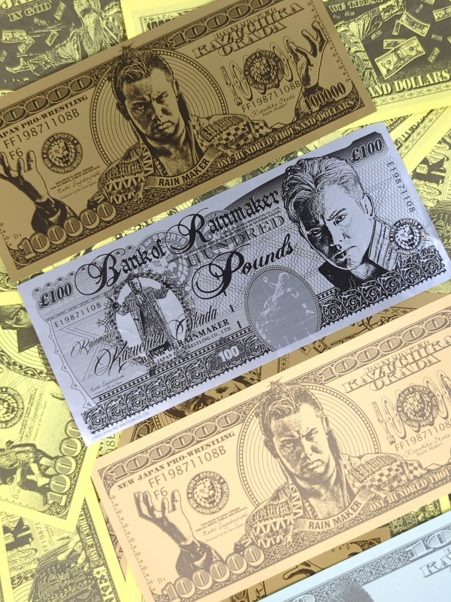 オカダ・カズチカ レインメーカードル札セット