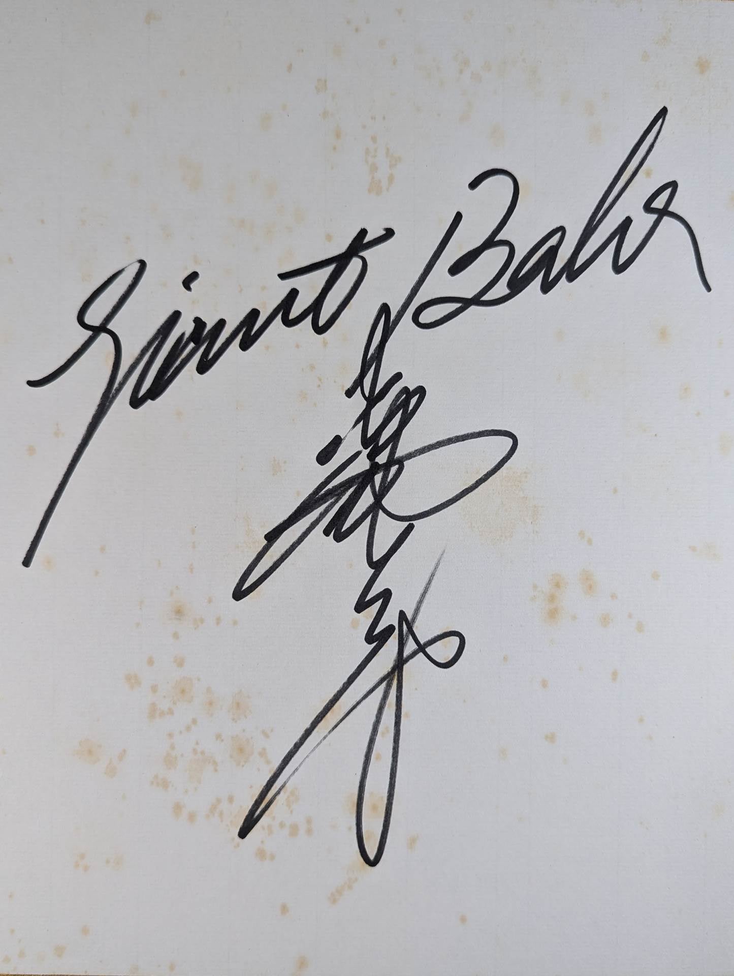 ジャイアント馬場　直筆サイン　本物 ジャイアント馬場 直筆サイン 本物 ジャイアント馬場 直筆サイン色紙