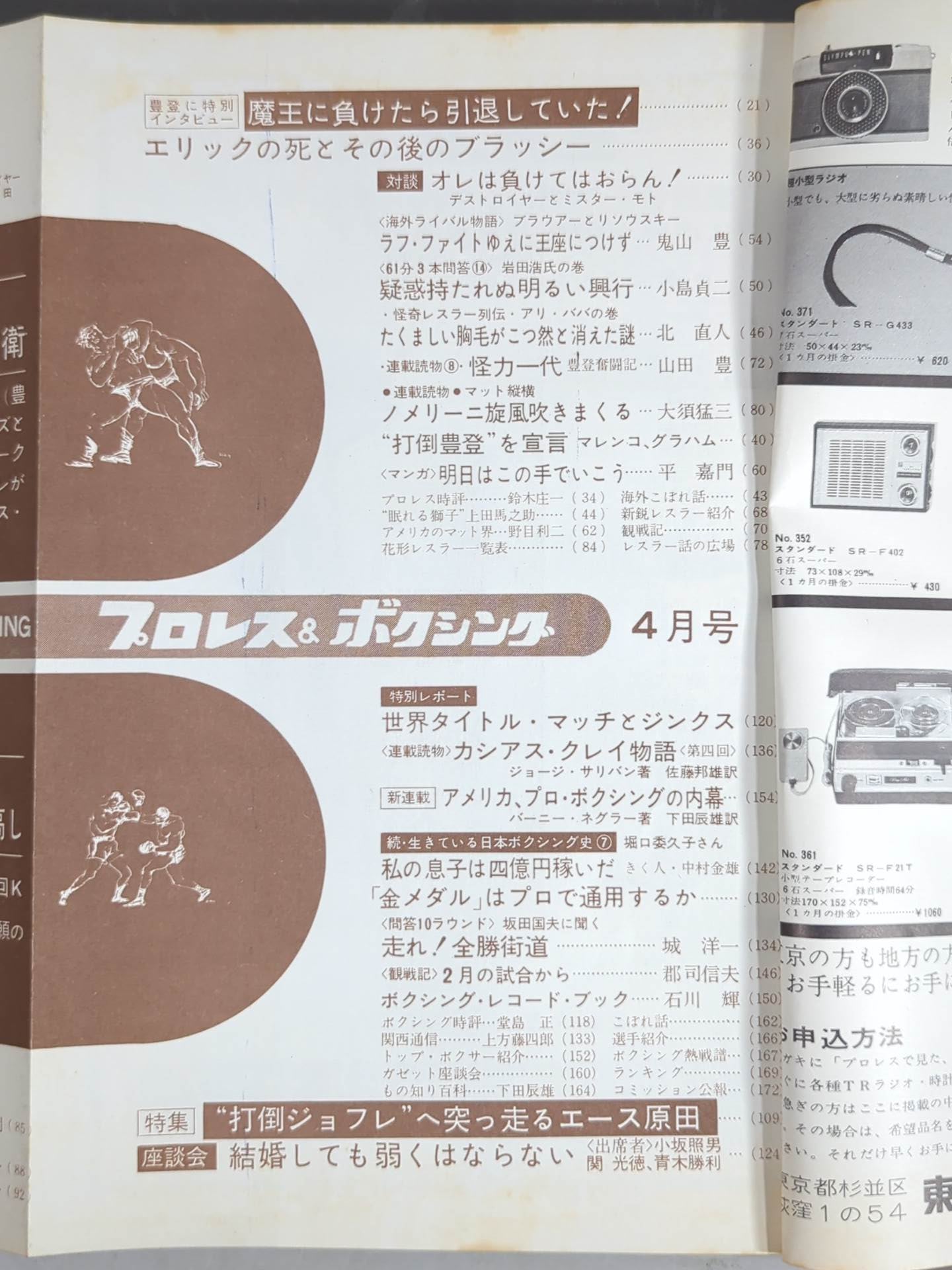 プロレス&ボクシング 1965年4月号 – 闘道館