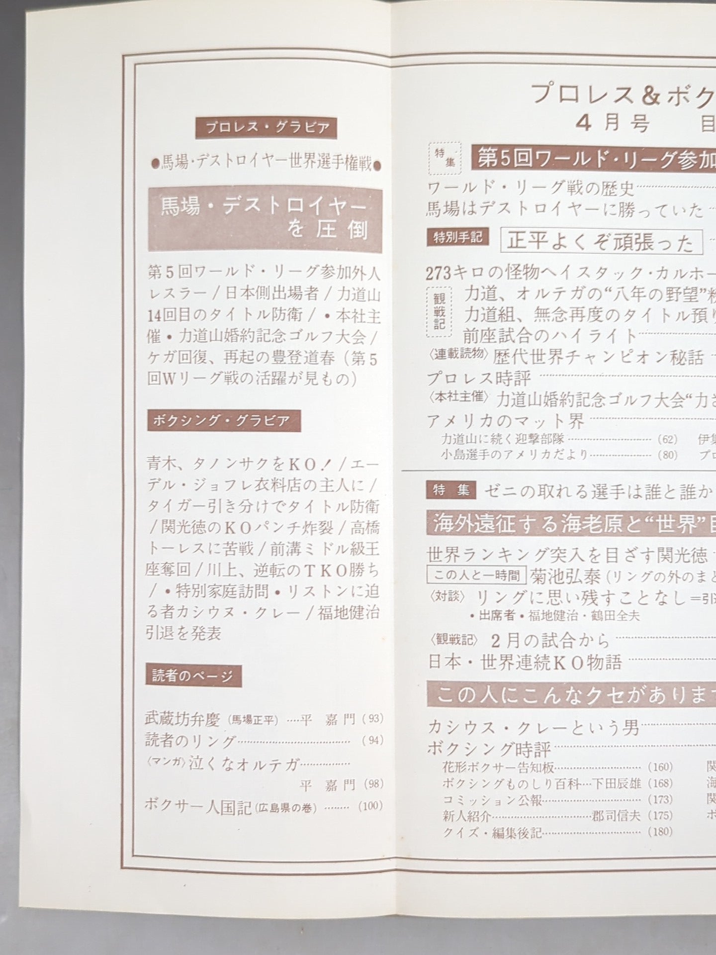 プロレス&ボクシング 1963年4月号 – 闘道館