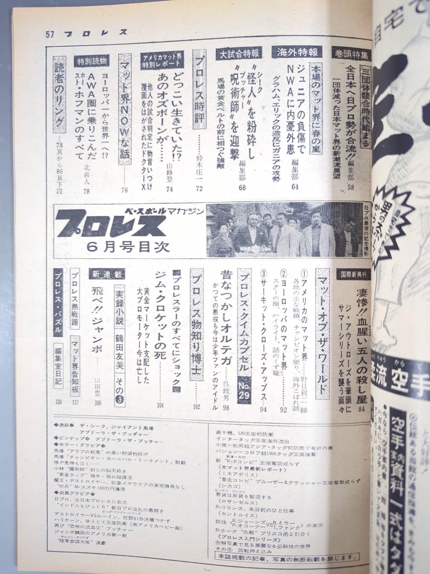 月刊プロレス 1973年6月号