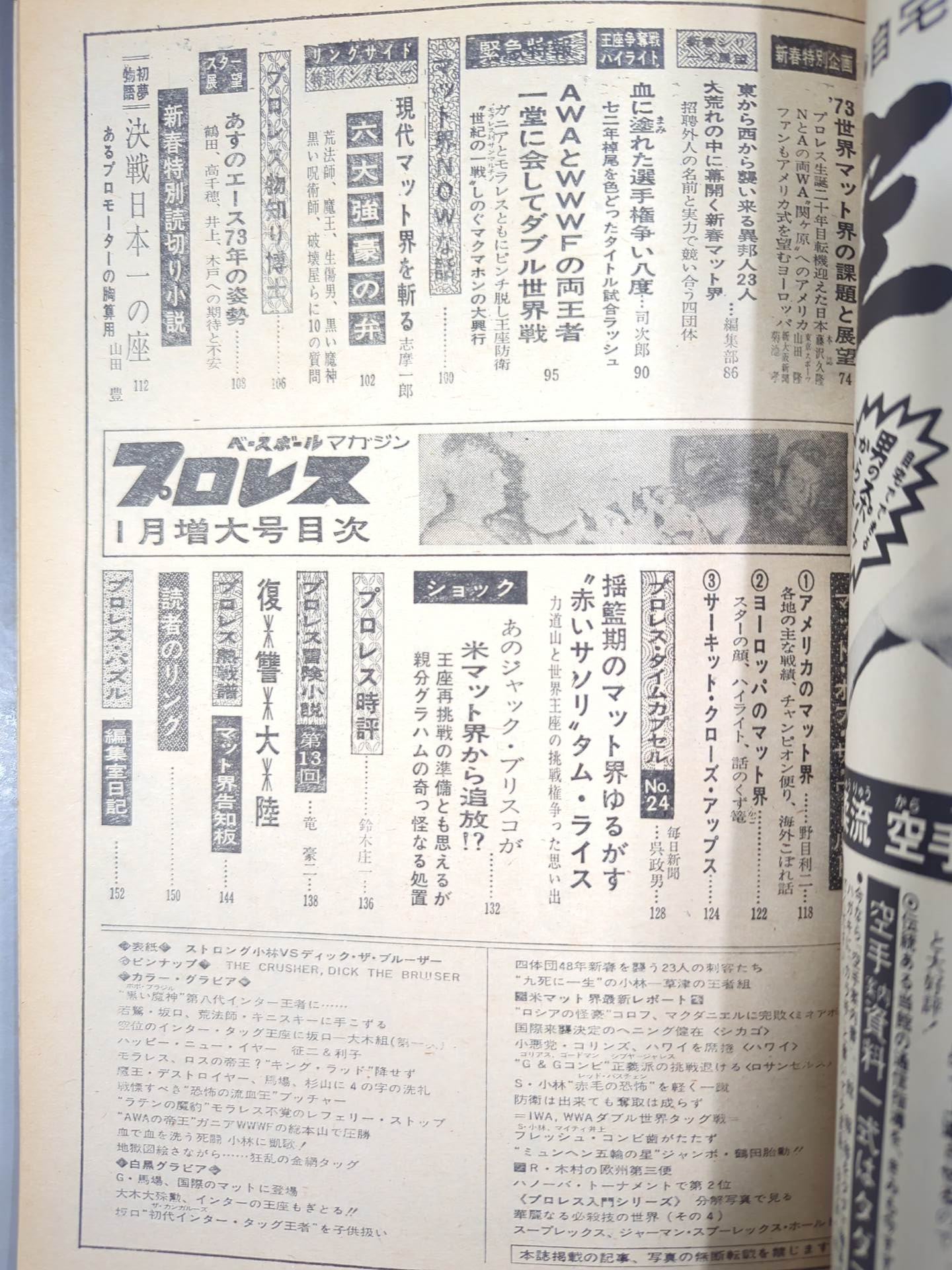 Monthly Pro Wrestling January 1973 issue