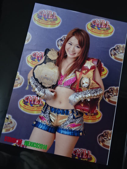 【全選手直筆サイン入り】イオ＆麻優＆カイリ＆ゆうなのルチャ体験 ★スターダム×メキシコ2014★