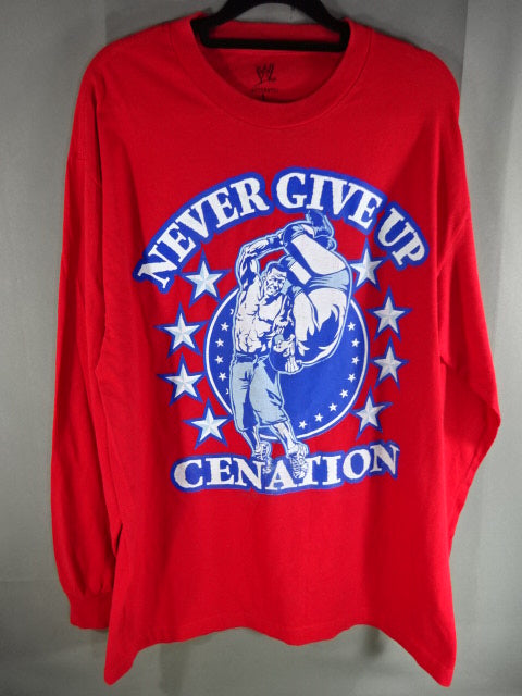 John Cena  Illustrated Long Sleeve T-Shirt (2) (WWE (2011) / Red)