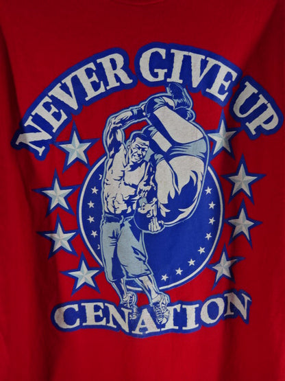 John Cena  Illustrated Long Sleeve T-Shirt (2) (WWE (2011) / Red)