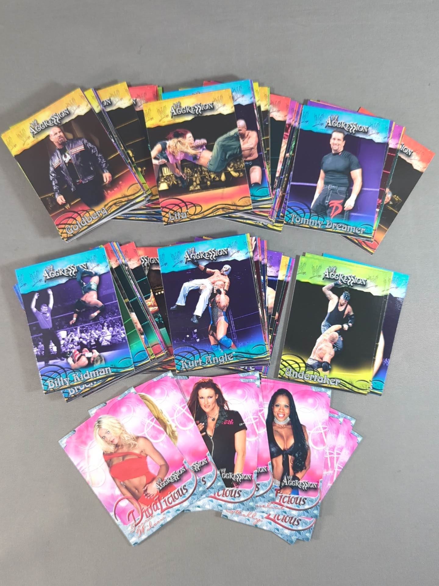 2003 FLEER WWE AGGRESSION 89 Regular Cards Full Complete Set