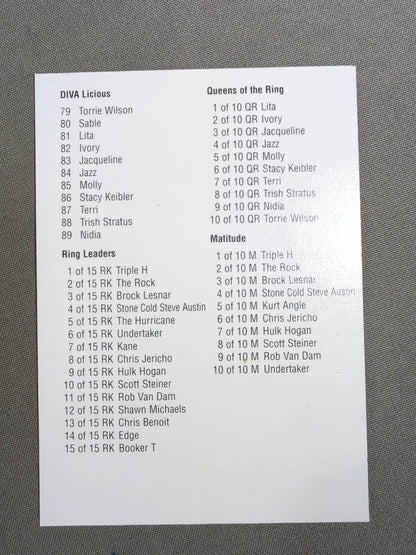 2003 FLEER WWE AGGRESSION 89 Regular Cards Full Complete Set